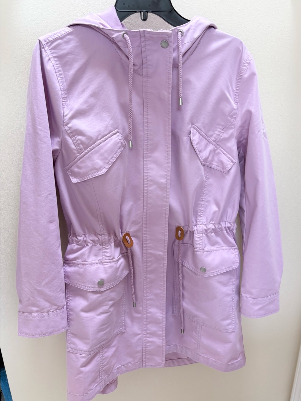 Talbots Lilac Hooded Trench Coat
